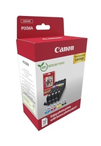 Canon CLI-526 Set Cartuse Originale Hartie Foto Glossy 10x15cm - Img 2