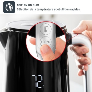 Cantar cu apa Tefal Smart Light, 1.7L, digital, 5 temperaturi, negru - Img 4