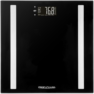 Cantar de baie ProfiCare PC-PW 3149 FA, analiza 9 parametri, platforma din sticla, negru