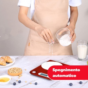 Cantar de bucatarie digital Ardes AR1PA1R, 5 kg, LCD, design compact, rosu - Img 7