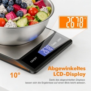 Cantar de bucatarie digital GRIFEMA, 1-5000g, LCD, 6 unitati - Img 2