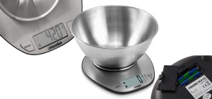 Cantar de bucatarie Mesko, inox, 5 kg, 21,5 x 21,5 x 10,5 cm - Img 8