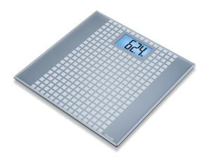 Cantar digital Beurer GS 206 Squares 150 kg Sticla securizata Gri