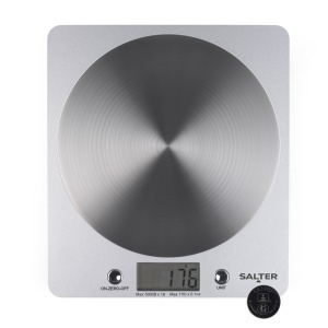 Cantar digital de bucatarie Salter, capacitate 5kg, platforma din otel inoxidabil, display LCD