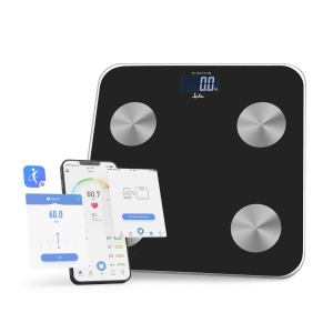 Cantar digital JATA HOGAR HBAS1155, 180 kg, conectivitate cu aplicatie, 15 memorii