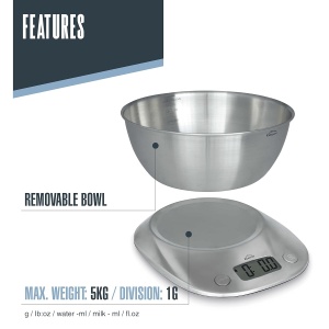 Cantar digital Lacor 61727, inox, display LCD, functie TARA - Img 4