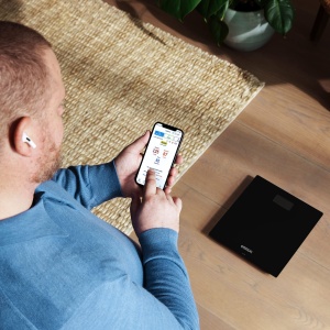 Cantar digital OMRON HN300T2 Bluetooth masurare greutate si BMI conectivitate smartphone - Img 3