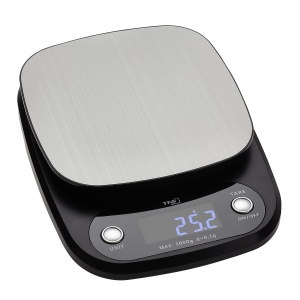 Cantar digital TFA Dostmann Apple Pie, capacitate 5 kg, display iluminat, inox