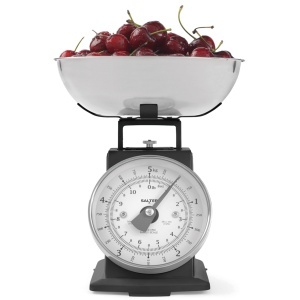 Cantar mecanic de bucatarie Salter, 5 kg capacitate, negru, design clasic
