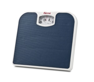 Cantar mecanic Girmi BP02 130 kg afisaj analog suprafata antiderapanta design vintage albastru - Img 5