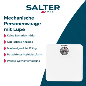 Cantar mecanic Salter 489 WHDR alb platforma antiderapanta capacitate 133 kg - Img 2