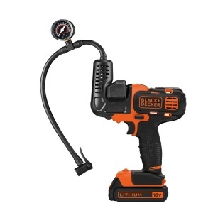 Cap de compresor pentru unelte multifunctionale Black+Decker (cu indicator de presiune incorporat, suport pentru accesorii direct pe dispozitiv, pentru umflarea anvelopelor si a mingilor, pentru verificarea presiunii) MTNF9 - Img 1