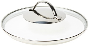 Capac cu sticla WMF, 20 cm, maner metalic, rezistent la caldura
