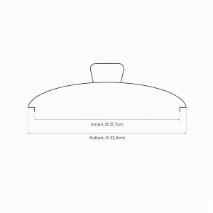 Capac din sticla IBILI 971632, 32 cm, cu maner din inox - Img 3
