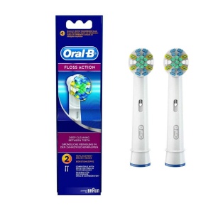 Capete de periaj Oral-B FlossAction, 2 bucati, MicroPulse, tehnologie CleanMaximiser