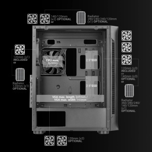 Carcasa Gaming Mars Gaming MC-NEO, XXL E-ATX, Geam Temperat, 4 Ventilatoare ARGB - Img 6