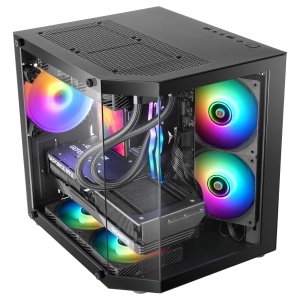 Carcasa Gaming MicroATX Mars Gaming MC-3TLITE, Sticla Temperata, Negru - Img 8