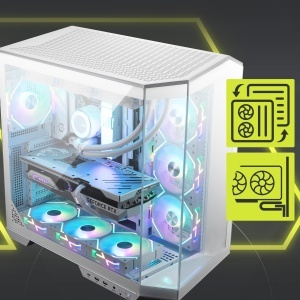 Carcasa Gaming MSI MAG PANO 100L PZ White - Mid-Tower, Sticla Temperata, Suport Racire 360mm - Img 5
