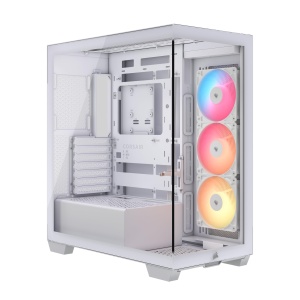 Carcasa PC Corsair 3500X ARGB Mid-Tower, 3 ventilatoare ARGB, Alb