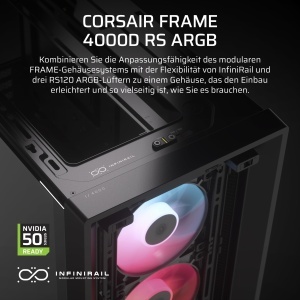Carcasa PC Corsair Frame 4000D RS ARGB Modulara Mid-Tower ATX, Negru - Img 2