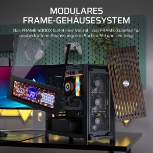 Carcasa PC Corsair Frame 4000X RS, Neagra, cu iluminare ARGB - Img 4