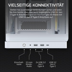 Carcasa PC Corsair Frame 4500X RS-R, Mid-Tower, Alb, cu 3 ventilatoare RGB - Img 9