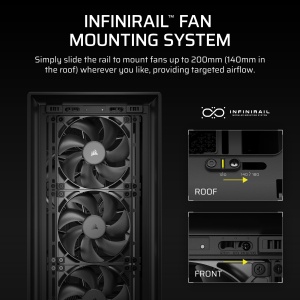 Carcasa PC Corsair Frame 5000D, Mid-Tower, Negru, cu 4 Ventilatoare Preinstalate - Img 5