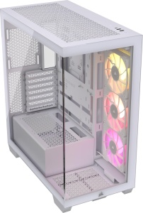 Carcasa PC Corsair iCUE LINK 3500X RGB, Mid-Tower, Geam Temperat, Alb