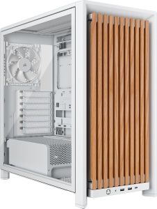 Carcasa PC Mid-Tower CORSAIR Frame 4000D, Alb Eiche, cu 4 ventilatoare RS120