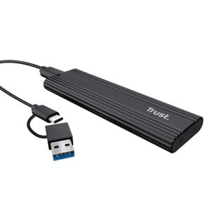 Carcasa SSD M.2 NVMe Trust, USB-C, compatibila M-Key, 4TB