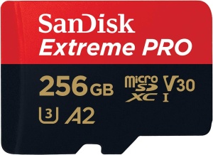 Card de memorie SanDisk Extreme PRO microSDXC 256 GB, UHS-I, 200 MBs