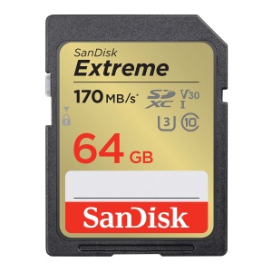 Card de memorie SanDisk Extreme SDXC UHS-I 64 GB, 170 MBs, V30, U3