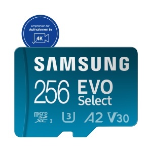 Card microSD Samsung EVO Select 2024, 256 GB, UHS-I U3, 160 MBs - Img 2