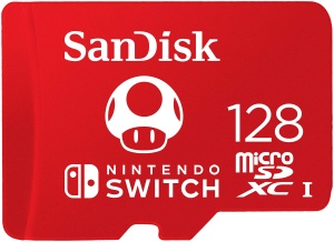 Card microSD SanDisk 128GB pentru Nintendo Switch, Super Mario Edition, 100MBs