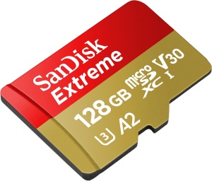 Card microSD SanDisk Extreme 128 GB, UHS-I, 190 MBs, A2 - Img 3