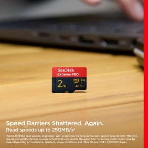 Card microSD SanDisk Extreme PRO 2TB, viteza citire 250 MBs, SD Adapter - Img 3