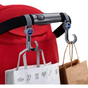 Carlige universale Chicco pentru carucior rotatie 360 grade set 2 bucati culoare negru - Img 3