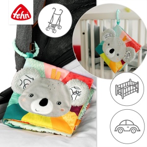 Carte senzoriala pentru bebelusi Fehn Koala 049176 cu sunete si oglinda 17x17 cm - Img 5
