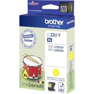 Cartus imprimanta Brother LC22UY, original, galben, 1200 pagini