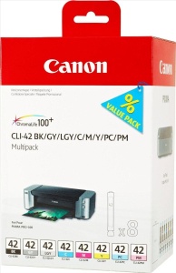 Cartus Original Canon CLI 42 Multipack BKGYLGYCMYPCPM pentru Pixma PRO100PRO100S