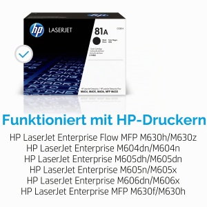 Cartus toner HP 81A negru pentru LaserJet, 10500 pagini - Img 2