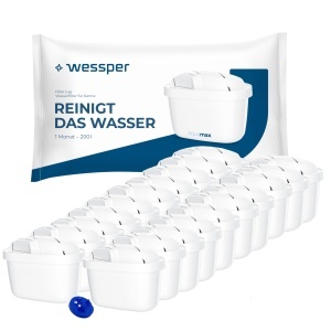 Cartuse Filtru Wessper AquaMax, 20 Bucati, Alb, Compatibile cu Brita