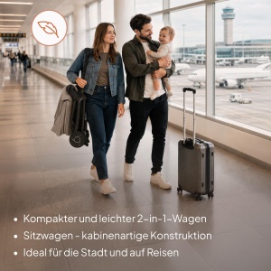 Carucior 2 in 1 Lionelo Sia Flex, ultrausor, 0-4 ani, 22 kg - Img 3