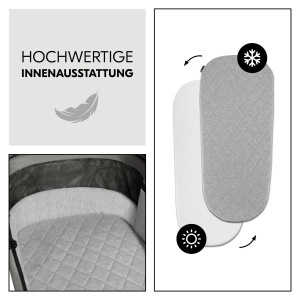 Carucior 2in1 hauck Comfort N Care AIR SET cu roti de aer, gri inchis - Img 7