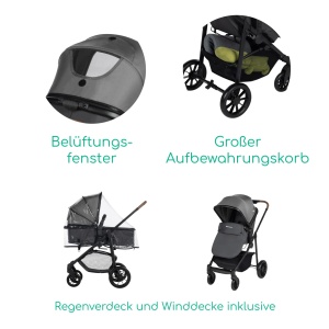 Carucior 3-in-1 Bebeconfort Haze Trio, max. 22 kg, i-Size, culoare Tinted Stone - Img 8