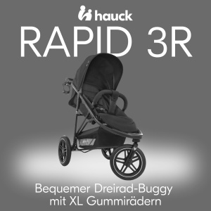 Carucior 3 in 1 hauck Rapid 3R, Negru, cu Gummireifen, Fata in fata, Pana la 22 kg - Img 4