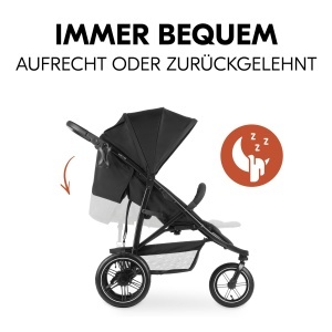 Carucior 3 roti Hauck Rapid 3 Air - pana la 25 kg, cu roti pneumatice, negru - Img 6