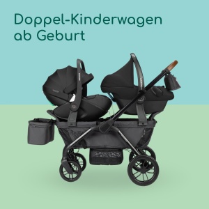Carucior Bebeconfort Helios 2-in-1 pentru 0-4 ani, 2 locuri, All-Terrain, Mineral Graphite - Img 3