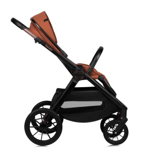 Carucior combinat LIONELO LAYLA 3 in 1 0-48 luni pana la 22 kg, landou pana la 9 kg, scaun auto pana la 13 kg, AiryDots, roti PU pivotante la 360deg, suspensie completa, carucior cu baldachin XXL - Img 4