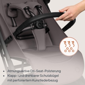 Carucior compact Lionelo Sia, ultraleicht, 5.9 kg, cu suport pentru pahar - Img 9
